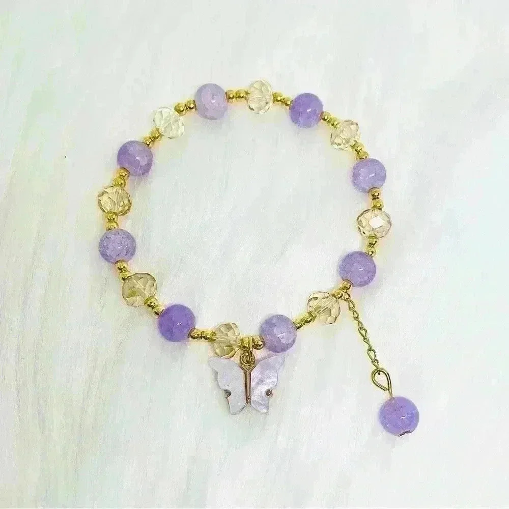 Lavender Butterfly Bracelet